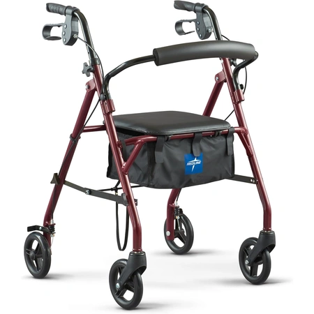 steel rollator walker with seat.webp